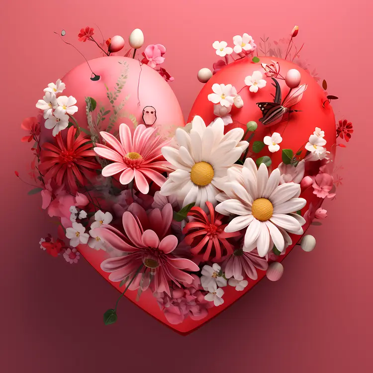 Delicate Heart-Shaped Floral Arrangement