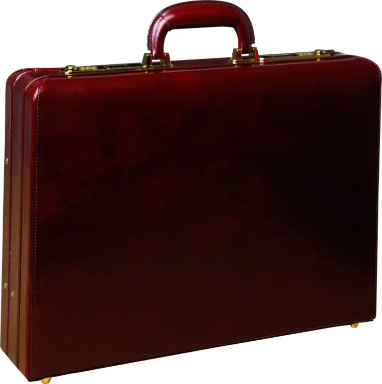 Elegant Brown Leather Briefcase