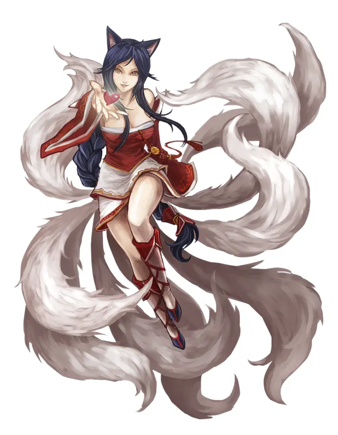 Fantasy Character with Multiple Tails