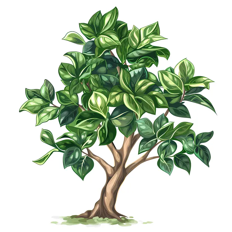 Green Tree with Lush Leaves