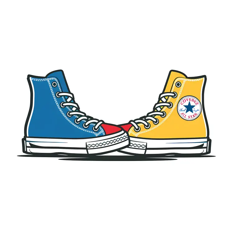 Colorful Sneakers with Converse Logo
