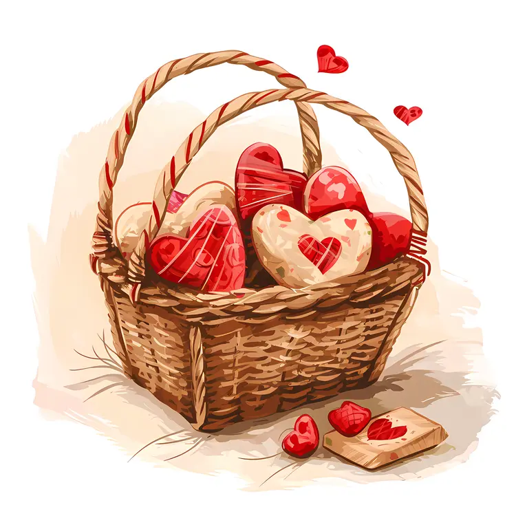 Decorative Heart Basket for Valentine's Day