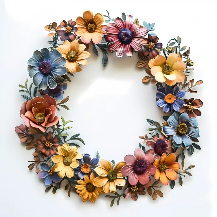 Pastel Flower Wreath for Elegant Decor
