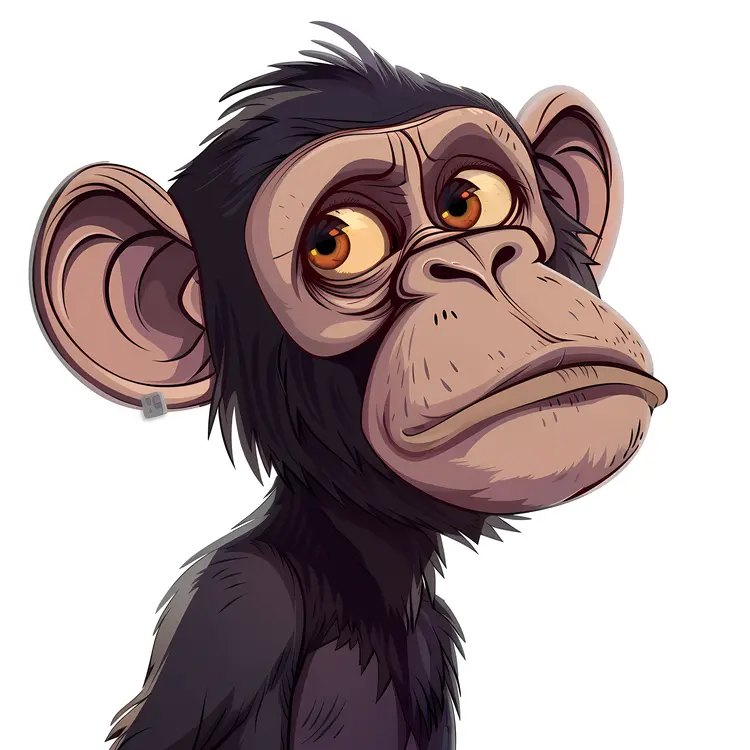 Sad Cartoon Monkey