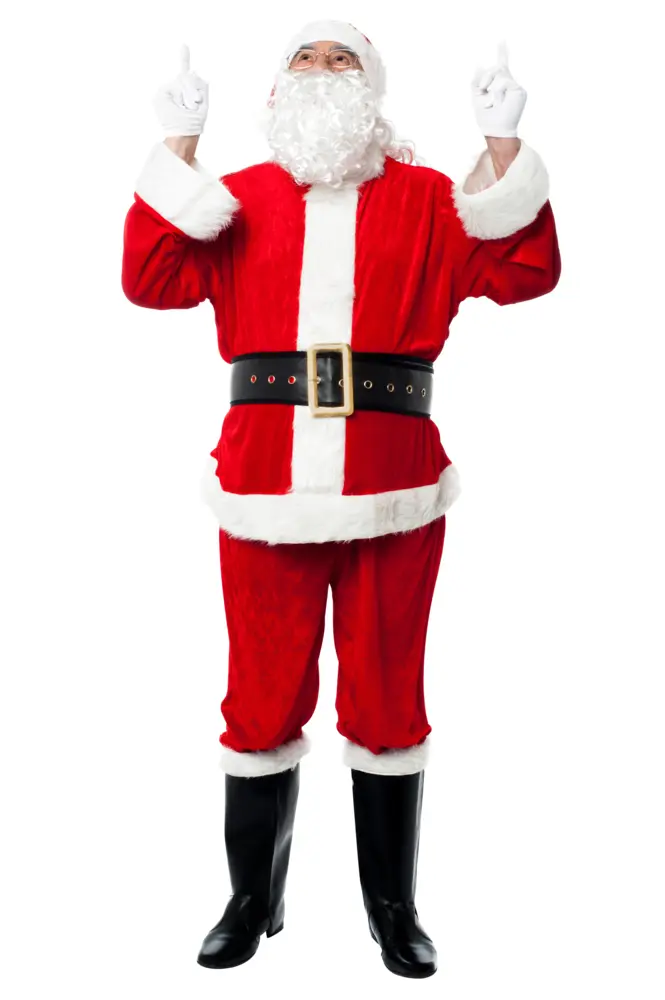 Santa Claus Pointing Upwards