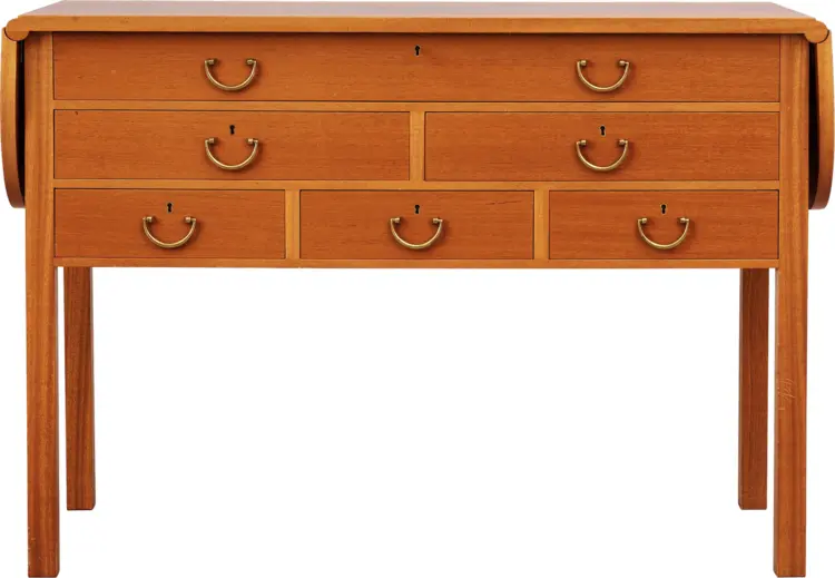 Vintage Wooden Desk with Drawers