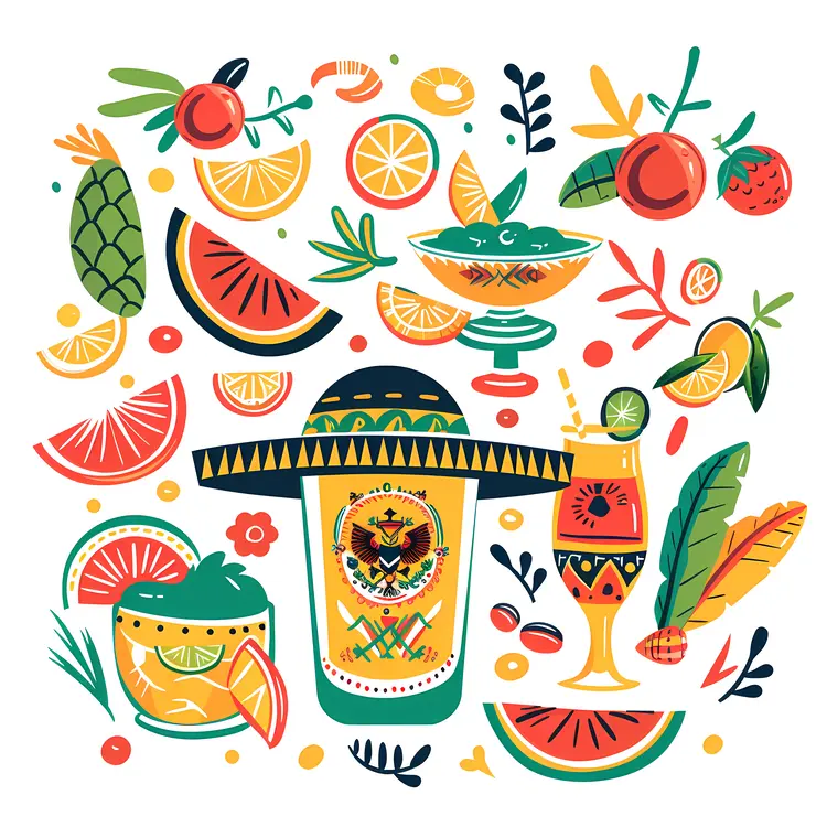 Festive Mexican Food and Drinks