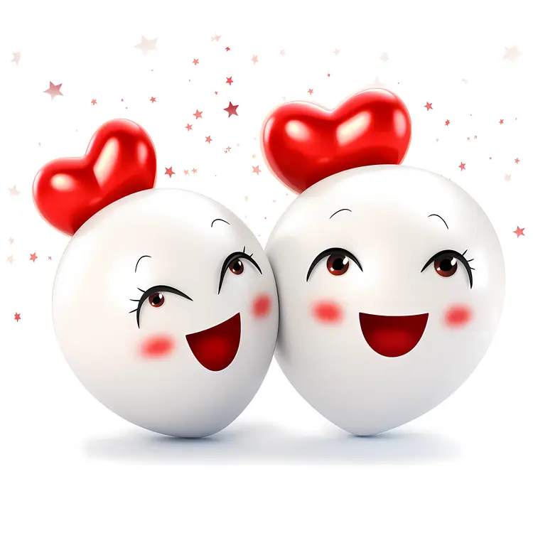 Happy Faces with Hearts