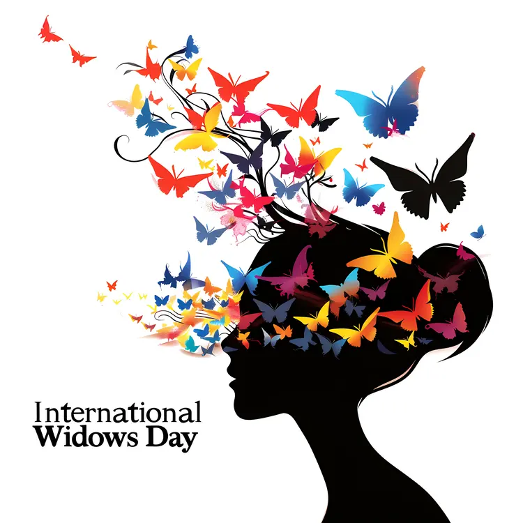 International Widows Day with Butterfly Design