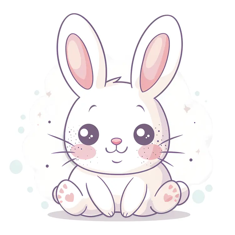 Cute White Bunny