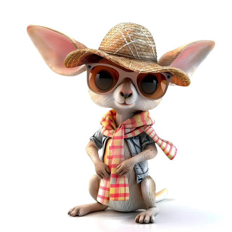 Cute Mouse in Summer Fashion
