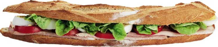 Delicious Baguette Sandwich with Fresh Vegetables