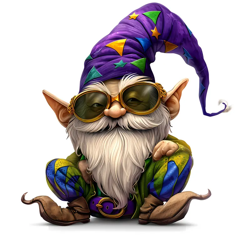 Colorful Gnome with Sunglasses