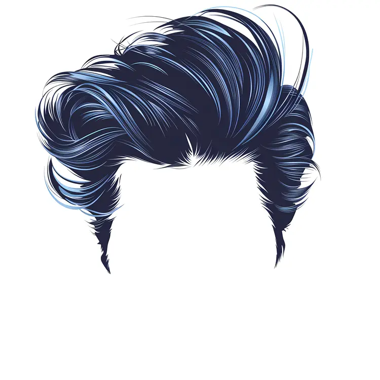 Blue Wavy Hair