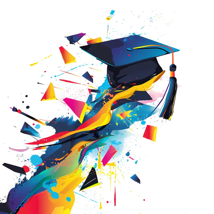 Colorful Artistic Graduation Cap