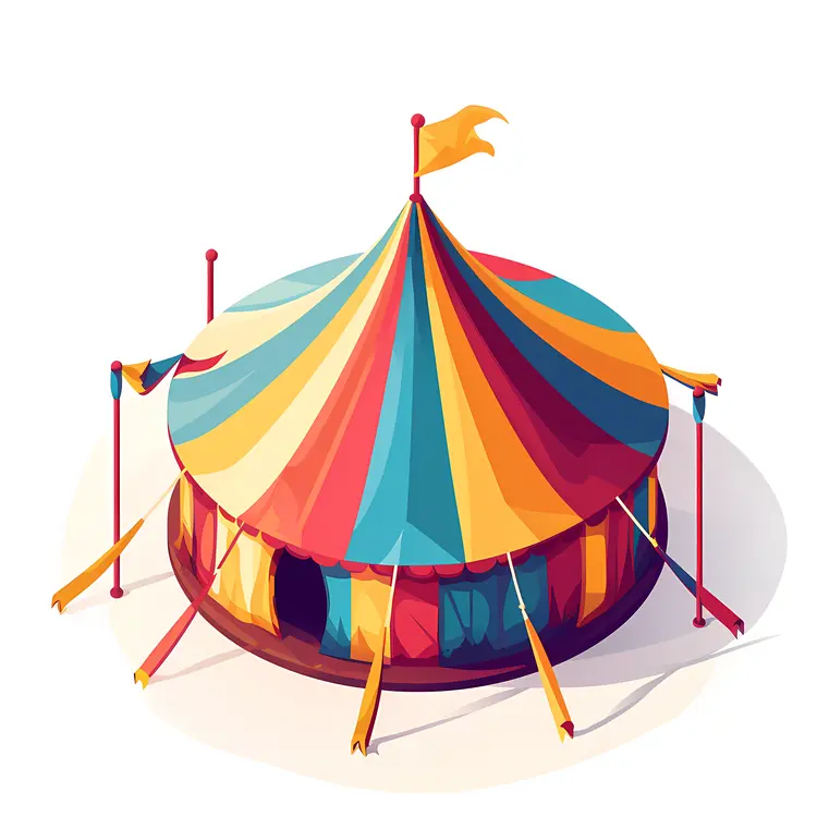 Colorful Striped Circus Tent