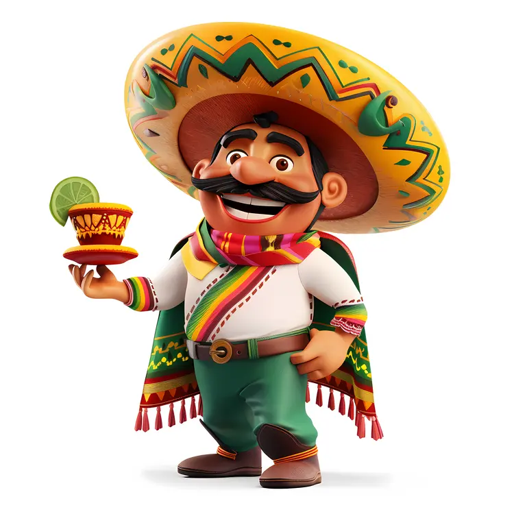 Mexican Man Holding a Drink