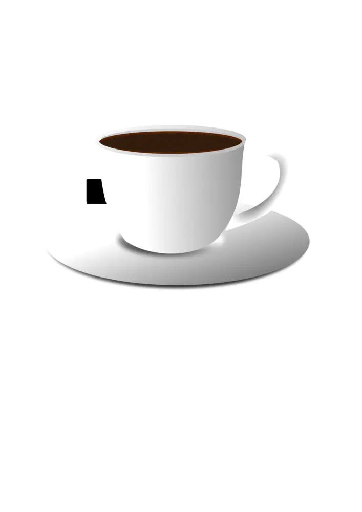 White Coffee Cup with Saucer