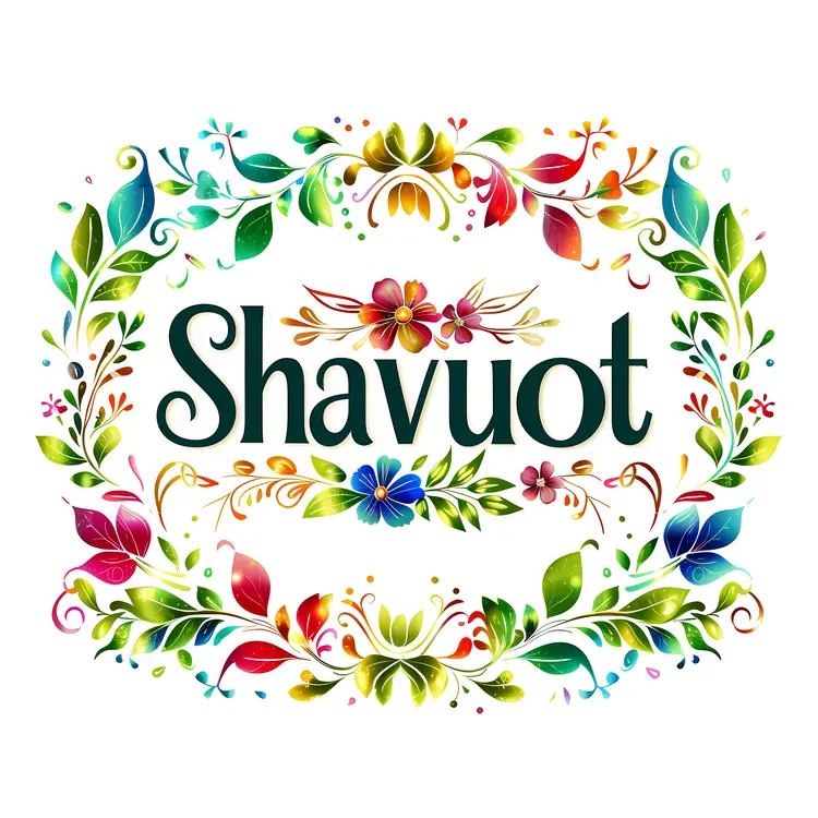 Shavuot Floral Frame