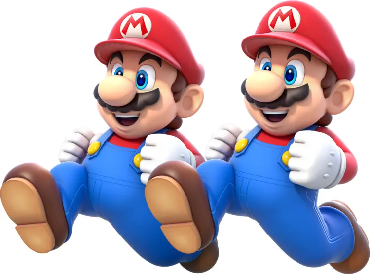 Two Running Marios