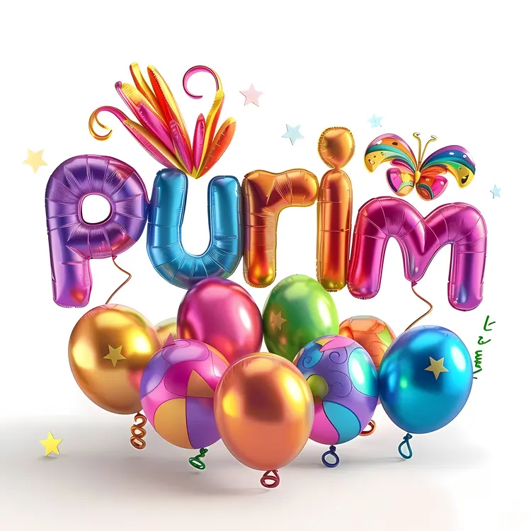 Colorful Purim Balloons
