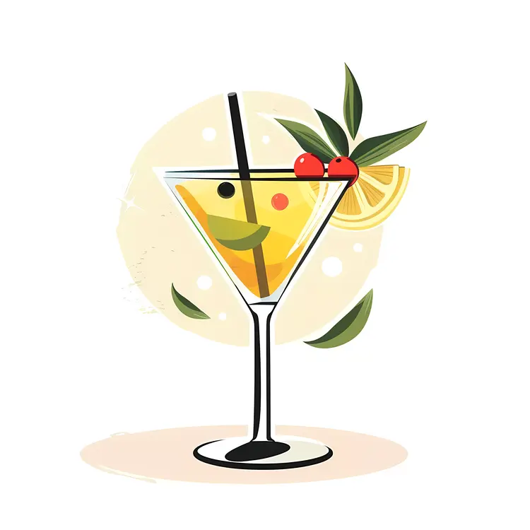Olive Garnished Cocktail