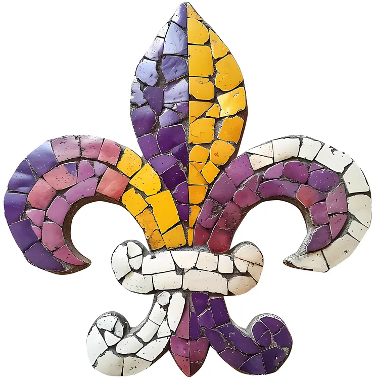 Elegant Mosaic Fleur-de-lis