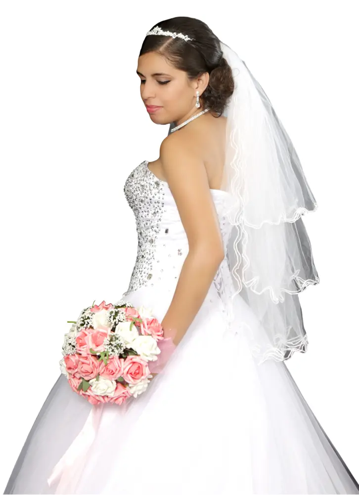 Beautiful Bride in Wedding Gown