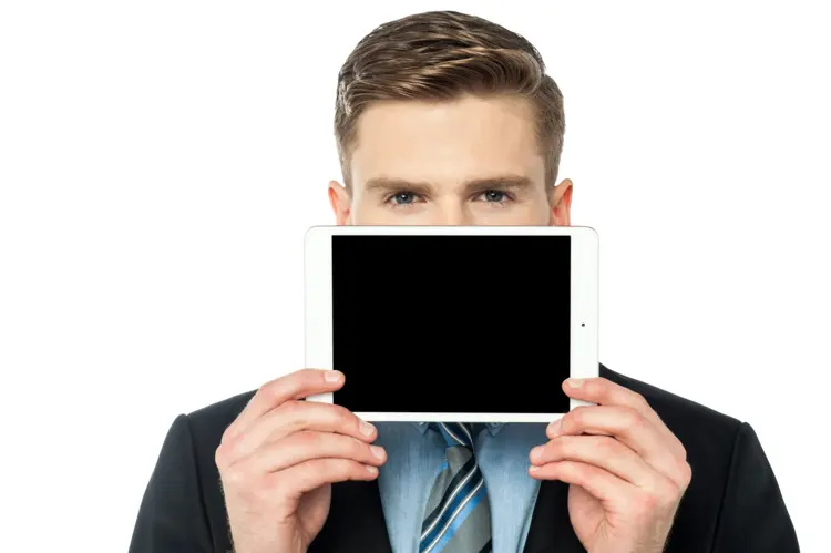 Businessman Holding Tablet
