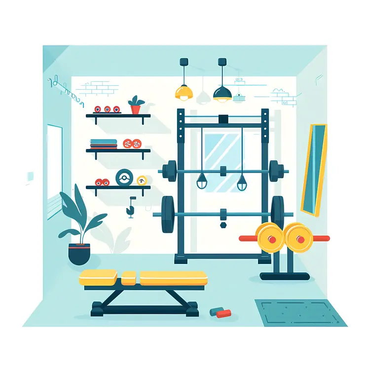 Home Gym Setup Illustration