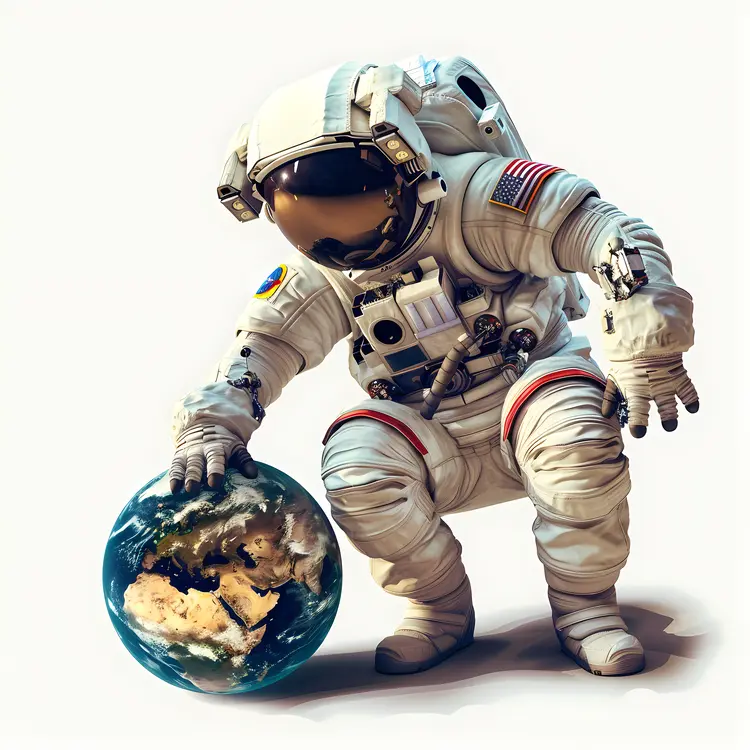 Astronaut Holding Earth