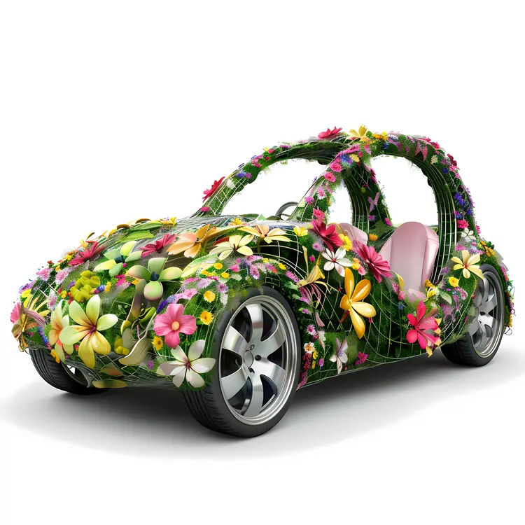 Flower-Covered Car