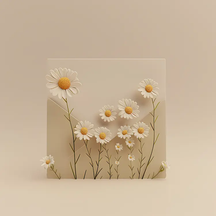 Beautiful Daisies in an Envelope