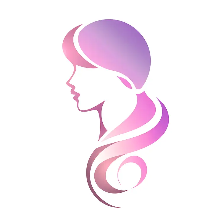 Graceful Purple Silhouette of a Woman