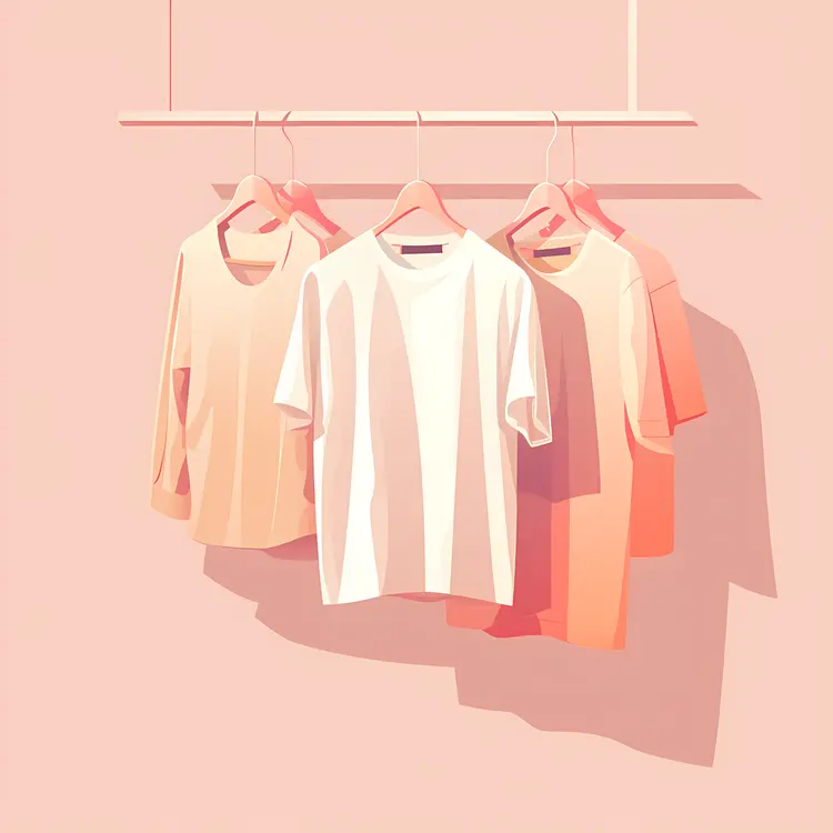 Minimalist Clothing on Hangers
