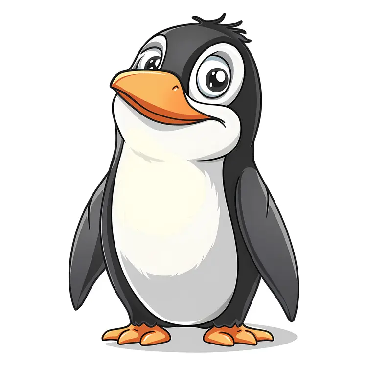 Smiling Cartoon Penguin