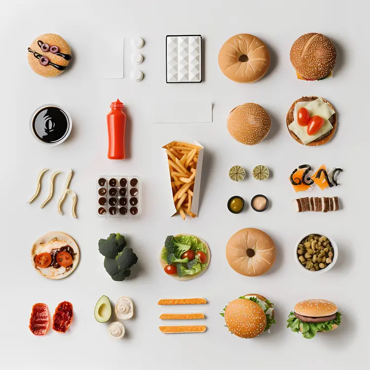 Fast Food Collection with Assorted Items