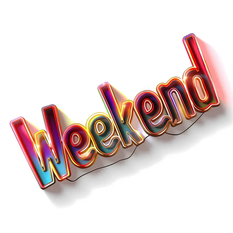 Colorful Weekend Text