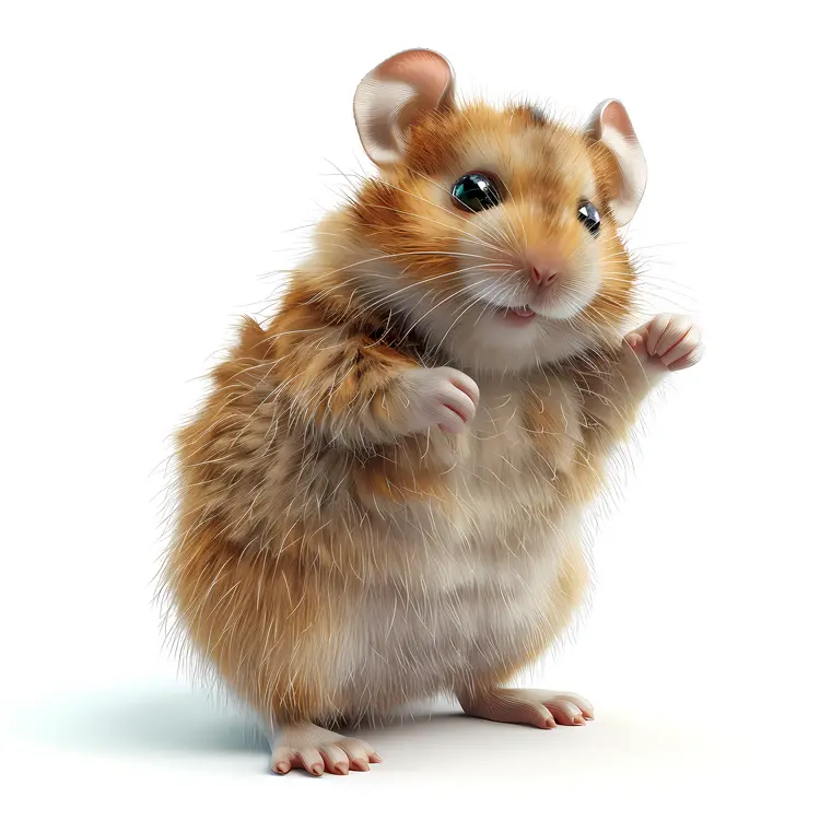 Adorable Cartoon Mouse Standing