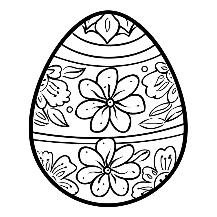 Floral Decorated Egg