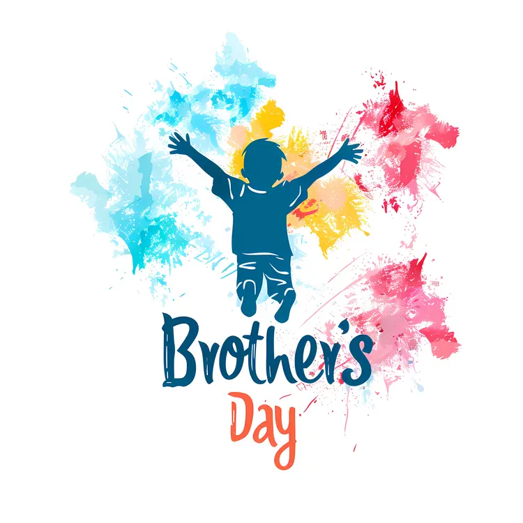 Brother's Day Celebration with Colorful Background