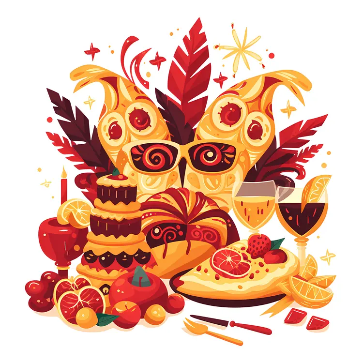 Colorful Food and Drinks for Celebration