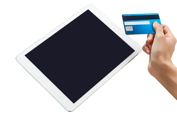 Credit Card and Tablet for Digital Payment
