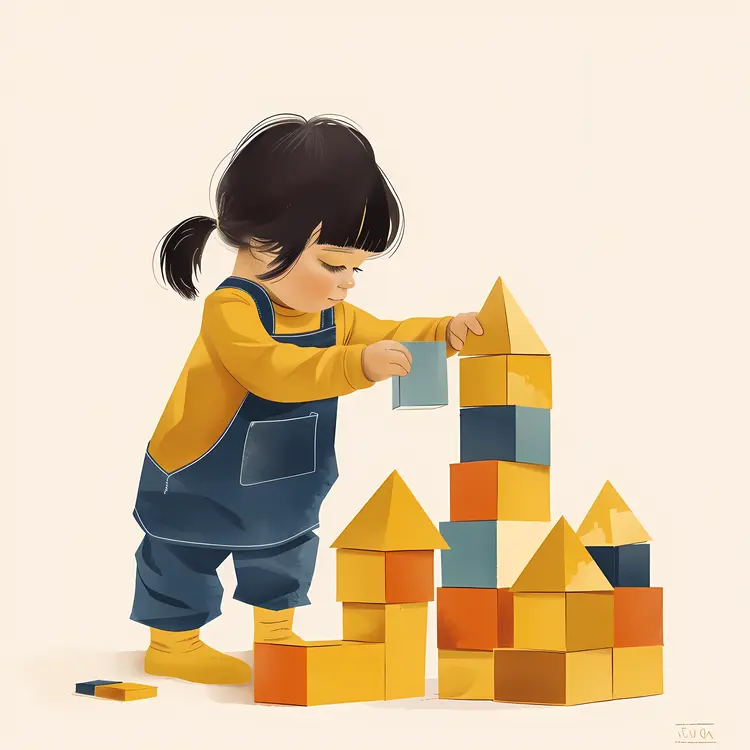 Child Playing with Blocks