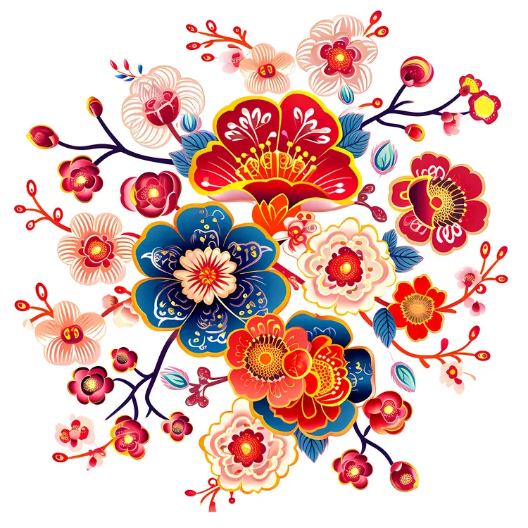Colorful Blossoming Flowers