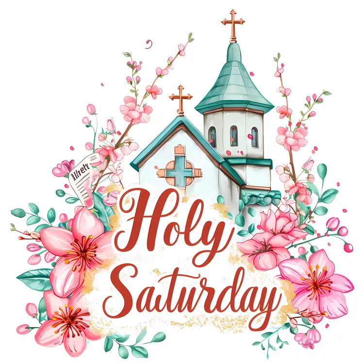 Holy Saturday Church and Flowers