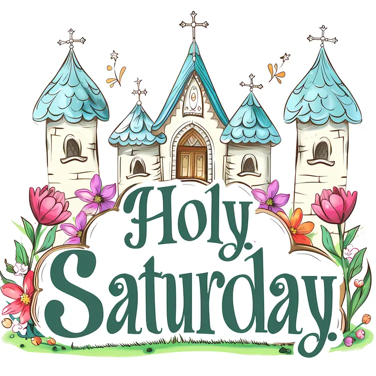 Holy Saturday Church with Flowers