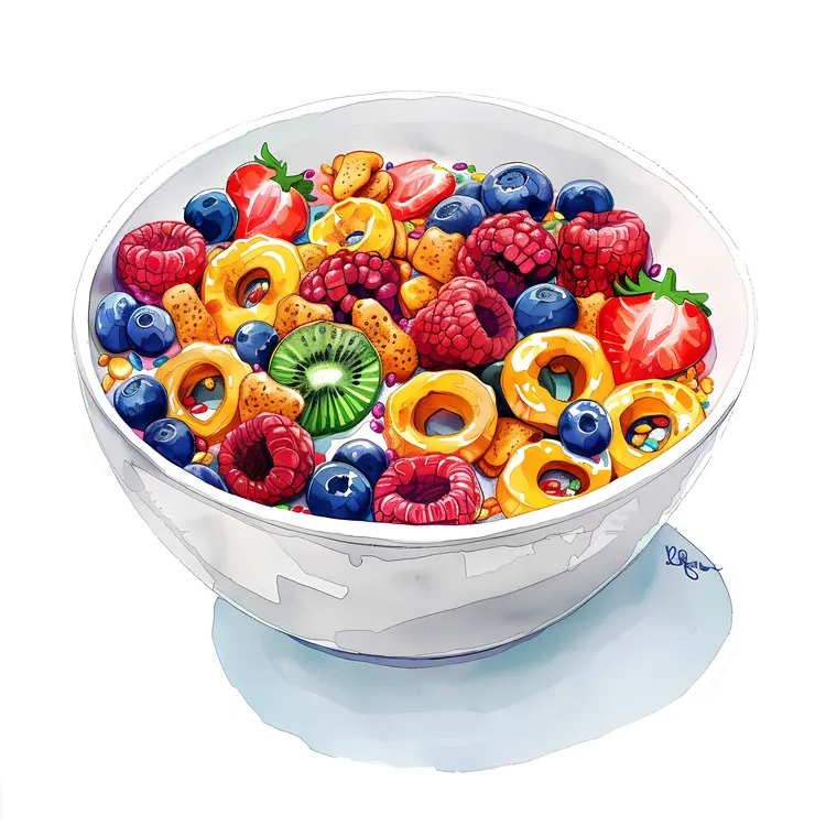 Vibrant Fruit Cereal Bowl