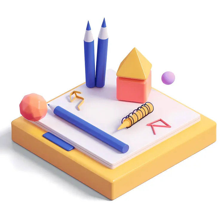Colorful Stationery Set with Pencils and Notebook