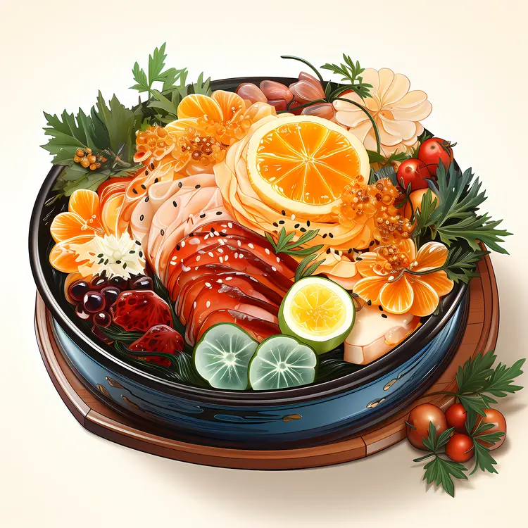 Colorful Fruit and Vegetable Platter
